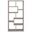 Home Square 2 Piece Asymmetrical Driftwood Bookcase Set in Gray
