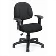 Home Square 2 Piece DX Posture Office Chair with Adjustable Arms Set in Black