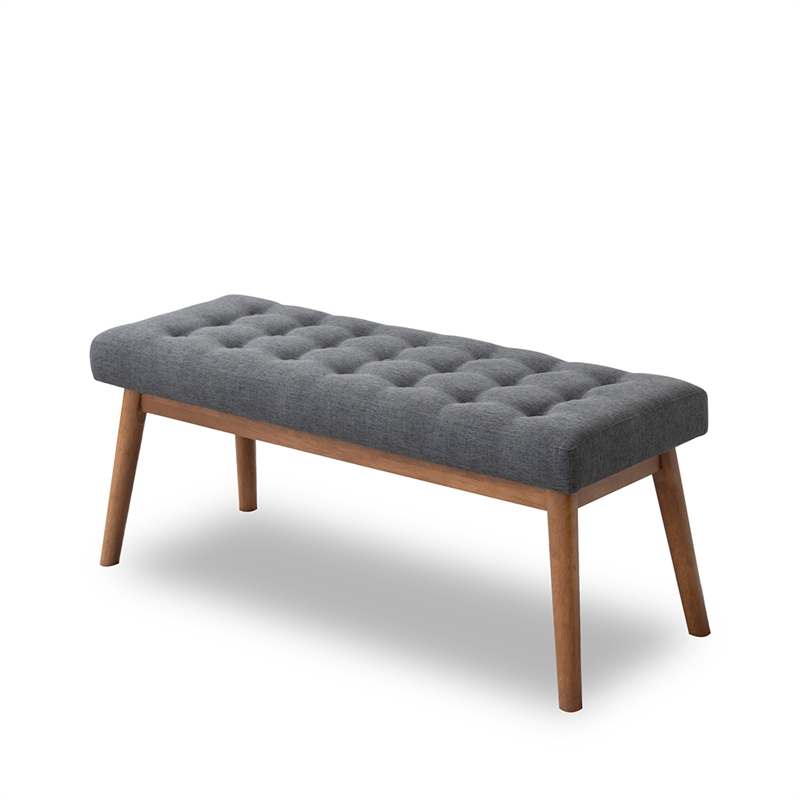 Home square 2 Piece Fabric Bench Set in Rexton Gray