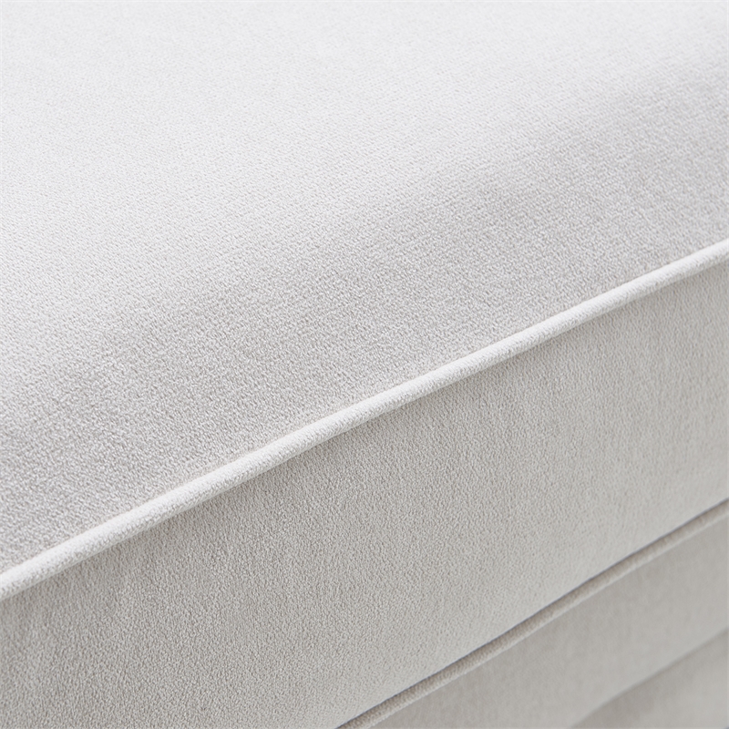 Home Square 2 Piece Contemporary Polyester Fabric Sofa Set in Cream