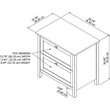 Home Square 2 Drawer Filing Cabinet Set in Pure White (Set of 2)