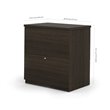 Home Square 2 Drawer Lateral Filing Cabinet Set in Dark Chocolate (Set of 2)