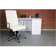 Home Square 2 Piece Executive Upholstered Chair Set in Chrome