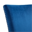 Home Square 2 Piece Velvet Fabric Side Chair Set in Blue