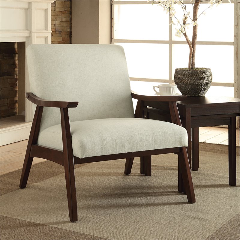 Home Square 2 Piece Linen Fabric Chair Set in Beige