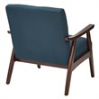Home Square 2 Piece Fabric Chair with Medium Espresso Frame Set in Azure Blue