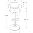 Home Square 2 Piece Faux Leather Adjustable Swivel Bar Stool Set in Black