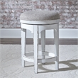 Home Square 2 Piece Magnolia Manor Console Swivel Stool Set in Antique White