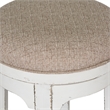 Home Square 2 Piece Magnolia Manor Console Swivel Stool Set in Antique White