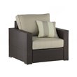 Home Square 2 Piece Wicker Patio Arm Chair Set in Brown
