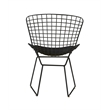 Home Square 2 Piece Wire Dining Side Chair Set in Noir Black