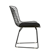 Home Square 2 Piece Wire Dining Side Chair Set in Noir Black
