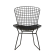 Home Square 2 Piece Wire Dining Side Chair Set in Noir Black