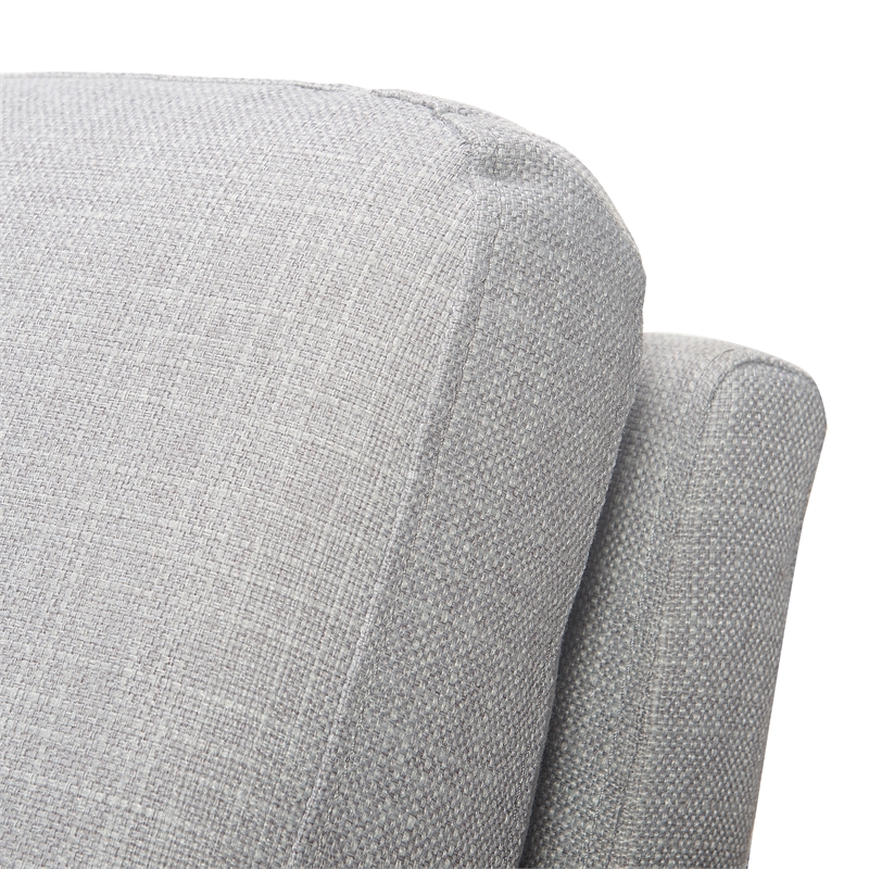 Home Square 2 Piece Metal Frame Accent Chair Set in Light Grey
