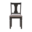 Home Square 2 Piece Wood Dining Side Chairs Set in Gray