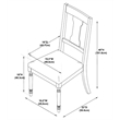 Home Square 2 Piece Wood Dining Side Chairs Set in Gray