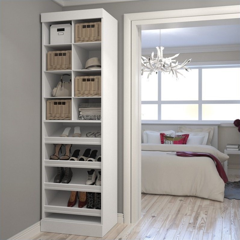 Home Square 2 Piece Multi-Storage Cubby Set in White