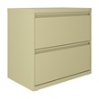 Home Square 2 Drawer Metal Lateral Filing Cabinet Set in Putty/Beige (Set of 2)