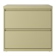 Home Square 2 Drawer Metal Lateral Filing Cabinet Set in Putty/Beige (Set of 2)