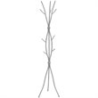 Home Square 8 Hook Hammered Metal Branching Coat Rack Set in Silver (Set of 2)