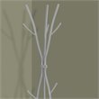 Home Square 8 Hook Hammered Metal Branching Coat Rack Set in Silver (Set of 2)