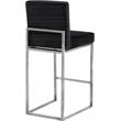 Home Square 2 Piece Upholstered Velvet Counter Stool Set in Black