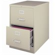 Home Square 2 Drawer Deep Metal Filing Cabinet Set in Putty (Set of 2)
