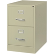 Home Square 2 Drawer Deep Metal Filing Cabinet Set in Putty (Set of 2)