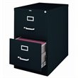 Home Square 2 Drawer Deep Metal Filing Cabinet Set in Black (Set of 2)