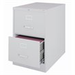 Home Square 2 Drawer Deep Metal Filing Cabinet Set in Light Gray (Set of 2)
