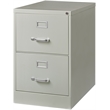 Home Square 2 Drawer Deep Metal Filing Cabinet Set in Light Gray (Set of 2)