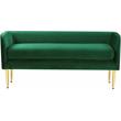 Home Square 2 Piece Contemporary Velvet Bench Set in Green