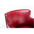 Home Square 2 Piece Upholstered Faux Leather Club Chair Set in Red