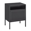 Home Square 2 Piece Metal Nightstand Set with USB Port in Gray