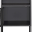 Home Square 2 Piece Metal Nightstand Set with USB Port in Gray