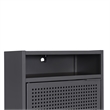 Home Square 2 Piece Metal Nightstand Set with USB Port in Gray