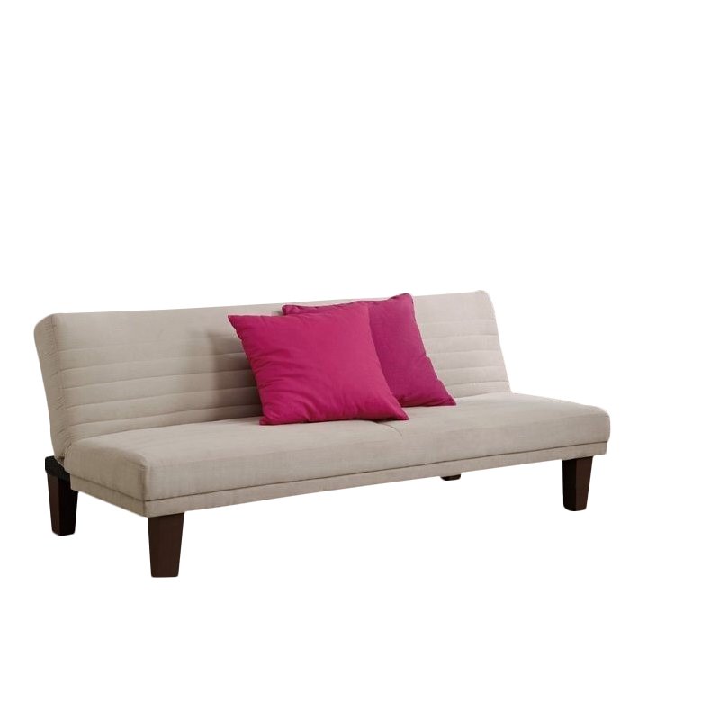 Home Square 2 Piece Upholstered Microfiber Convertible Sofa Set in Tan