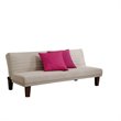 Home Square 2 Piece Upholstered Microfiber Convertible Sofa Set in Tan