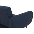 Home Square 2 Piece Upholstered Linen Sleeper Sofa Set in Navy Blue