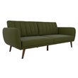 Home Square 2 Piece Upholstered Linen Sleeper Sofa Set in Green