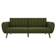 Home Square 2 Piece Upholstered Linen Sleeper Sofa Set in Green