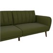 Home Square 2 Piece Upholstered Linen Sleeper Sofa Set in Green