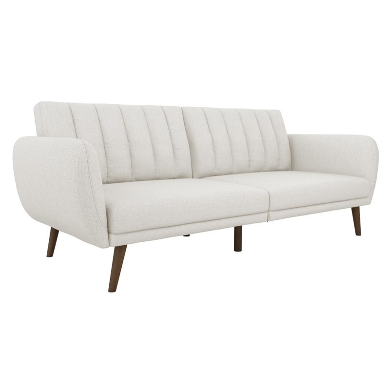Home Square 2 Piece Upholstered Linen Sleeper Sofa Set in Gray