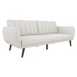Home Square 2 Piece Upholstered Linen Sleeper Sofa Set in Gray