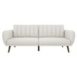 Home Square 2 Piece Upholstered Linen Sleeper Sofa Set in Gray