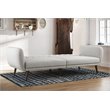 Home Square 2 Piece Upholstered Linen Sleeper Sofa Set in Gray