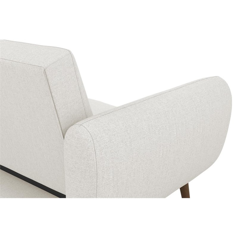 Home Square 2 Piece Upholstered Linen Sleeper Sofa Set in Gray