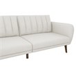 Home Square 2 Piece Upholstered Linen Sleeper Sofa Set in Gray