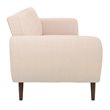 Home Square 2 Piece Upholstered Linen Sleeper Sofa Set in Pink