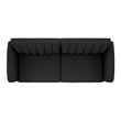 Home Square 2 Piece Upholstered Linen Sleeper Sofa Set in Dark Gray